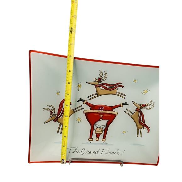 Christmas Tray Prima Design Santa Leapong Reindeer The Grande Finale Stars New - Picture 3 of 8